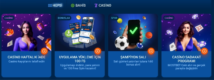 Mostbet casino bonuslar ve haftalık iade